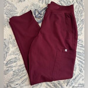 Burgundy Yola Skinny pants FIGS
